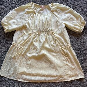Yellow Textured Little Girls size 5 Dress